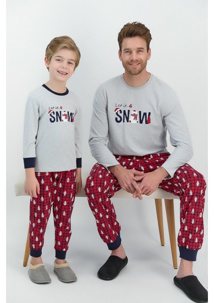 2548 Let It Snow Grimelanj Erkek Çocuk Pijama Takımı