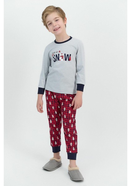 2548 Let It Snow Grimelanj Erkek Çocuk Pijama Takımı