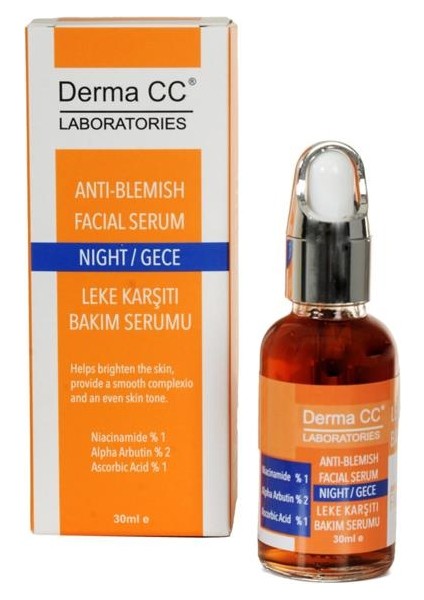 Derma cc Laboratorıes Antı Blemısh Serum - Leke Karşıtı Gece Serumu 30 ml