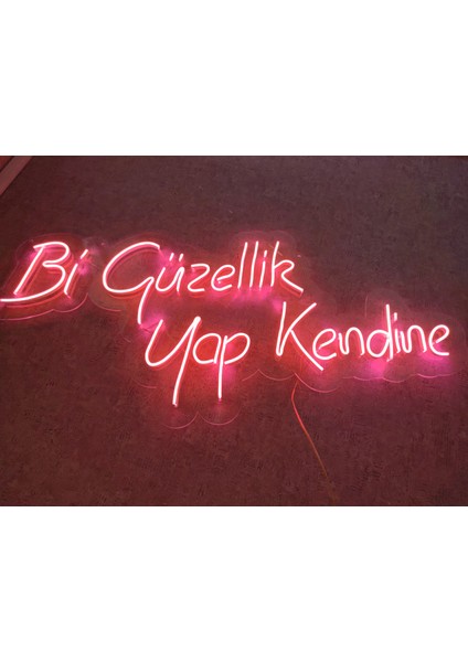 Bi Güzellik Yap Kendine Neon Yazı Neon Tabela Dekoratif AYDINLATMA(60X30CM) fiyatları