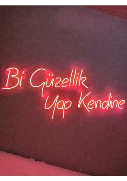 Bi Güzellik Yap Kendine Neon Yazı Neon Tabela Dekoratif AYDINLATMA(60X30CM) modelleri