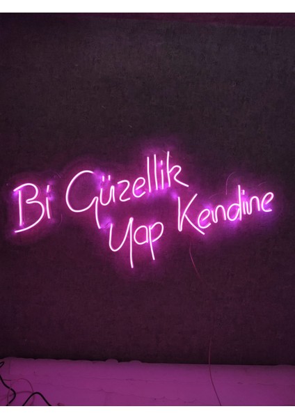 Bi Güzellik Yap Kendine Neon Yazı Neon Tabela Dekoratif AYDINLATMA(60X30CM)