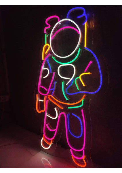 Astronot Neon LED Tabela Kafe Neon