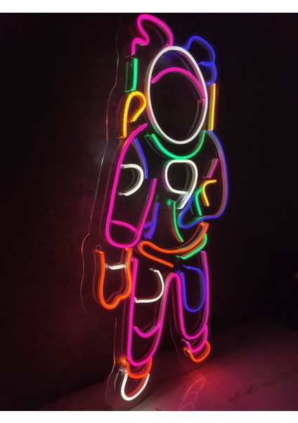 Astronot Neon LED Tabela Kafe Neon