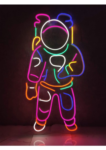 Astronot Neon LED Tabela Kafe Neon