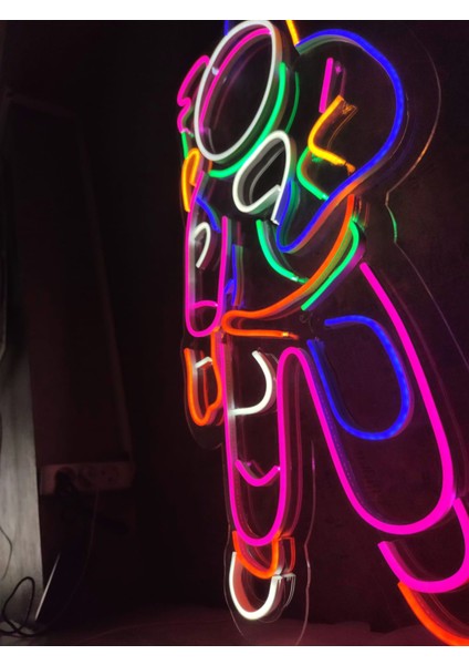 Astronot Neon LED Tabela Kafe Neon