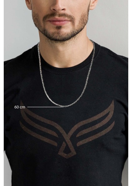 Kral Zincir Gümüş Erkek Kolye