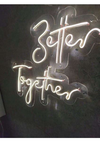 Better Together Neon LED Tabela Düğün Organizasyon Dekoru