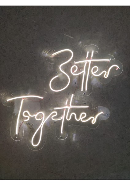 Better Together Neon LED Tabela Düğün Organizasyon Dekoru