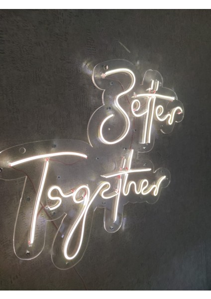Better Together Neon LED Tabela Düğün Organizasyon Dekoru
