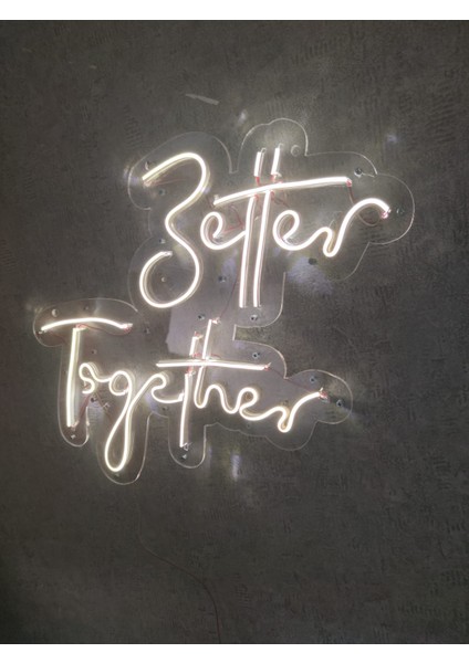 Better Together Neon LED Tabela Düğün Organizasyon Dekoru