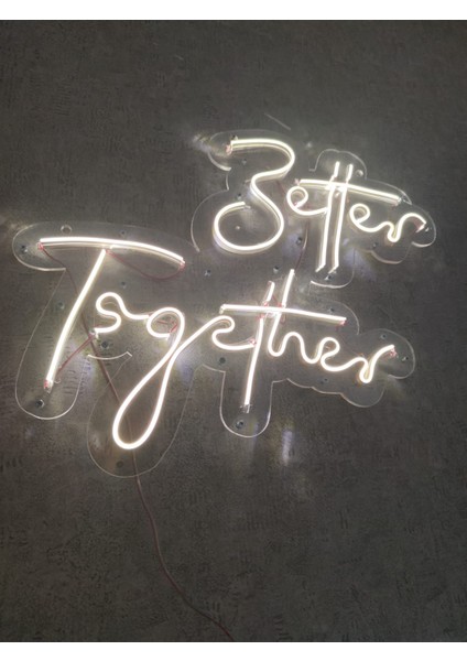 Better Together Neon LED Tabela Düğün Organizasyon Dekoru