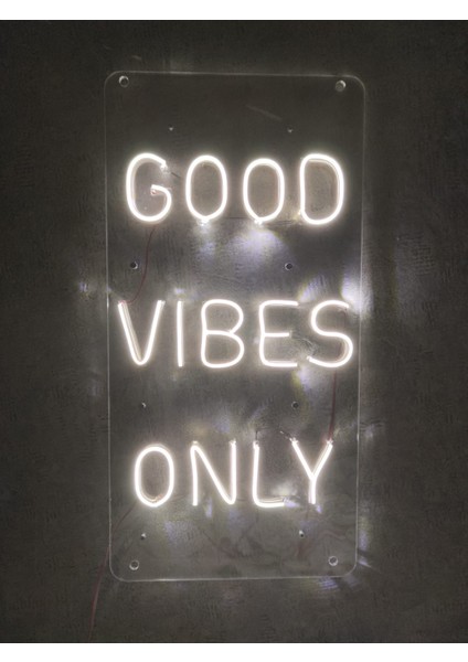 Good Vibes Only Neon LED Tabela Duvar Dekoru