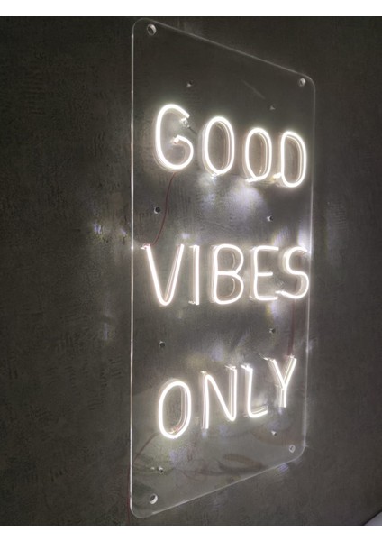 Good Vibes Only Neon LED Tabela Duvar Dekoru