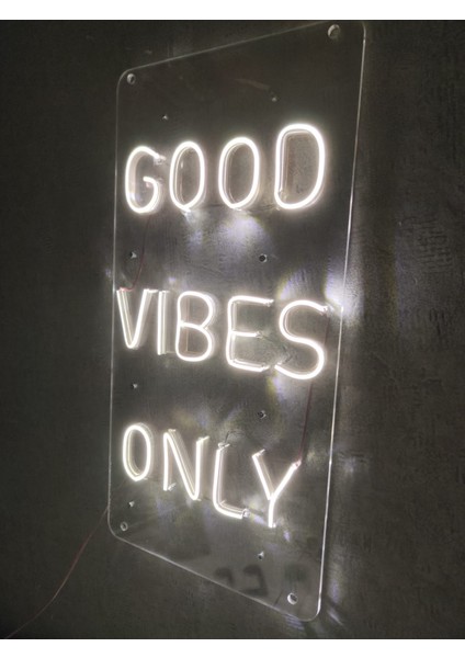 Good Vibes Only Neon LED Tabela Duvar Dekoru
