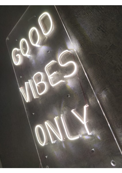 Good Vibes Only Neon LED Tabela Duvar Dekoru