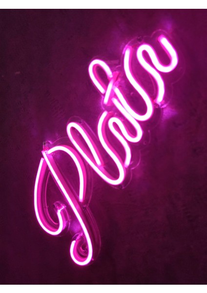Plata Neon Yazı Neon LED Tabela Duvar Dekoru