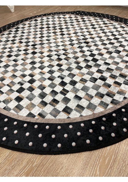 Robert Dama Desen Saçaksız Yuvarlak Halı fiyatları