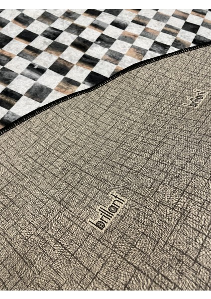 Robert Dama Desen Saçaksız Yuvarlak Halı modelleri