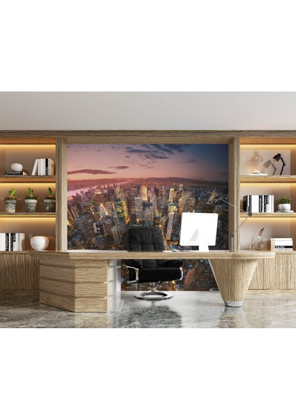 City 3D Poster - 3 Boyutlu Tek Parça Duvar Kağıdı