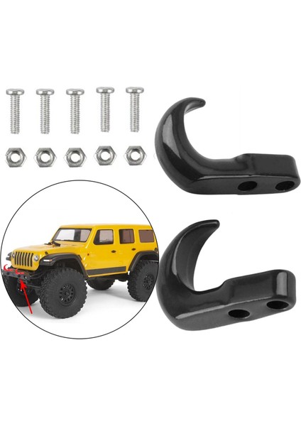 Eksenel SCX24 90081 Model Buggy Dıy Siyah Için 2 Adet Rc Römork Kanca Değiştirme (Yurt Dışından) modelleri
