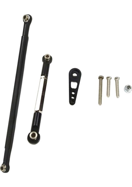Alaşım Tie-Rod Direksiyon Kol Servo Bağlantıları MN86K MN86KS 1:12 Rc Paletli Siyah (Yurt Dışından)