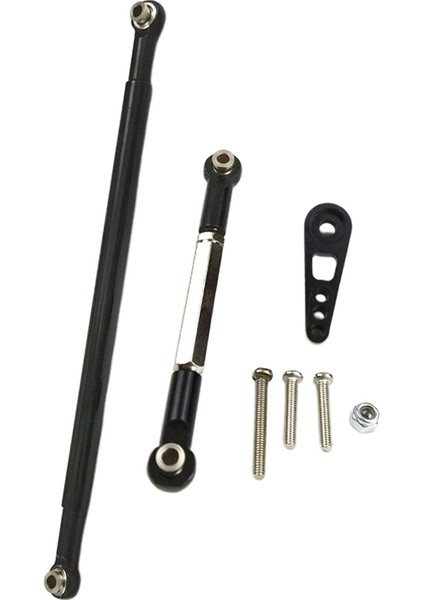 Alaşım Tie-Rod Direksiyon Kol Servo Bağlantıları MN86K MN86KS 1:12 Rc Paletli Siyah (Yurt Dışından)