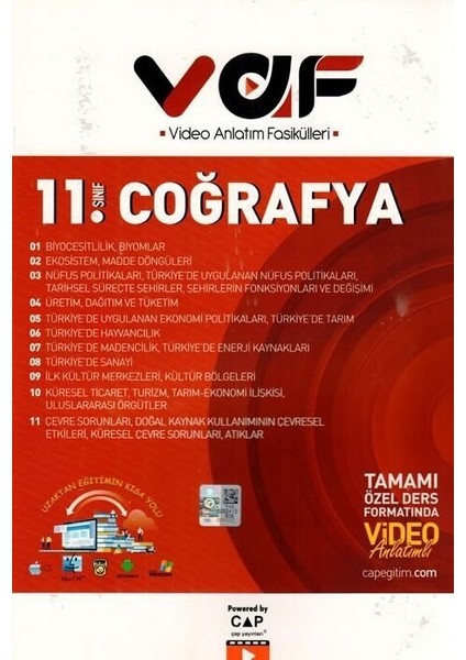 11. Sınıf Coğrafya Video Anlatım Fasikülleri