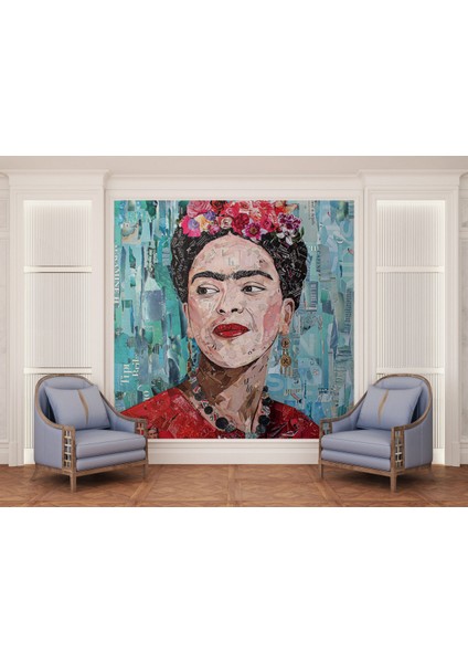 Frida 3D Poster - 3 Boyutlu Tek Parça Duvar Kağıdı