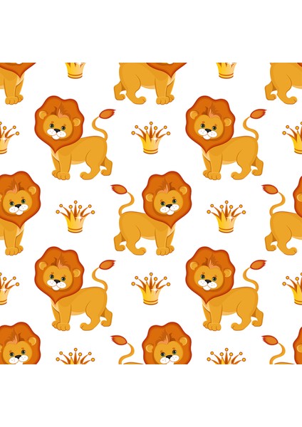Kid Lion 3D Poster - 3 Boyutlu Tek Parça Duvar Kağıdı