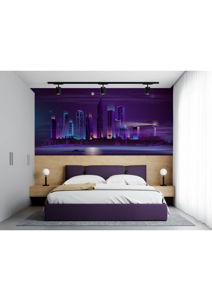 Night Moon 3D Poster - 3 Boyutlu Tek Parça Duvar Kağıdı
