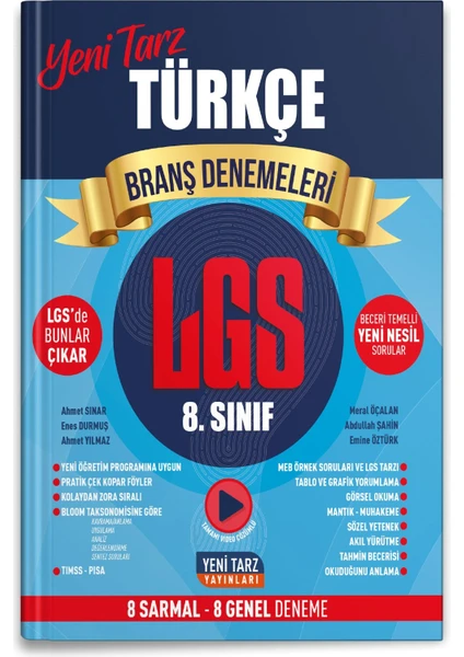 Yeni Tarz Yayınları 8. Sınıf Lgs Türkçe Branş Denemeleri