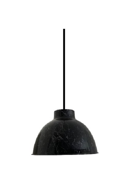 Retro Siyah Üzeri Beyaz Desenli Dekoratif Tekli Rustik Metal Sarkıt Avize 43 cm fiyatları