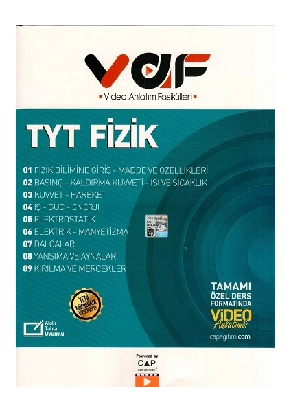 Çap Yayınları TYT Fizik Fasikülleri