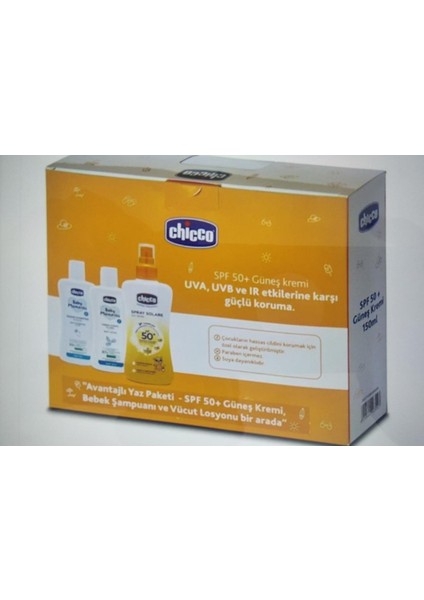 Spf 50+ Güneş Kremi 150ML Avantajlı Yaz Paketi