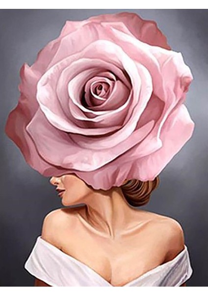 Çiçeklenmek ve Zerafet Sayılarla Boyama SETI50X65 cm Tuval Şasesine Gerili