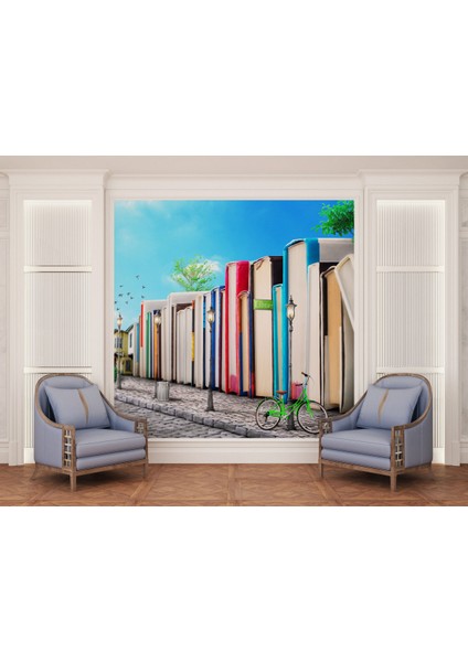 Kitap 3D Poster - 3 Boyutlu Tek Parça Duvar Kağıdı