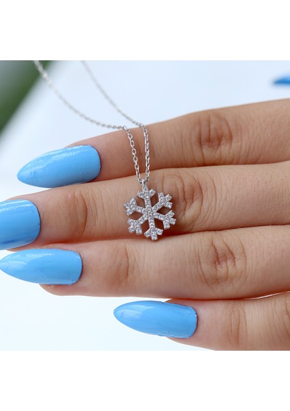 Beyaz Taşlı Minimal Kartanesi Gümüş Kolye