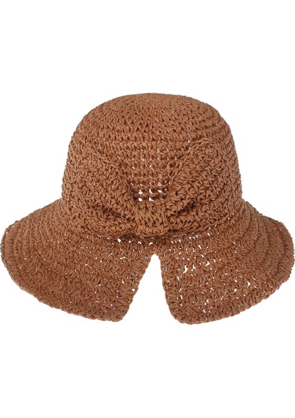Fiyonklu Hasır Güneş Koruyucu Şapka (Yurt Dışından)