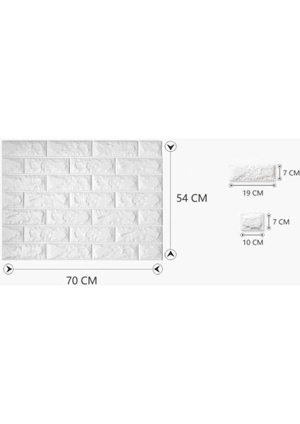 Kendinden Yapışkanlı Esnek Köpük Duvar Kağıdı Paneli 3D Boyutlu Tuğla Desen