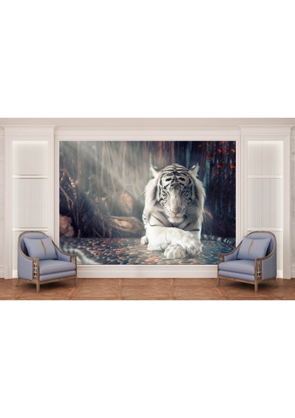 Kaplan Uyku 3D Poster - 3 Boyutlu Tek Parça Duvar Kağıdı
