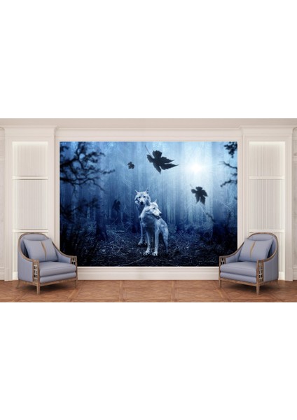 Kurt Orman 3D Poster - 3 Boyutlu Tek Parça Duvar Kağıdı