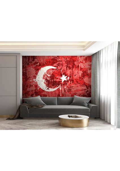 Türk Bayrak 3D Poster - 3 Boyutlu Tek Parça Duvar Kağıdı