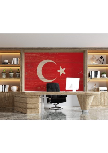 Türk Bayrağı 3D Poster - 3 Boyutlu Tek Parça Duvar Kağıdı