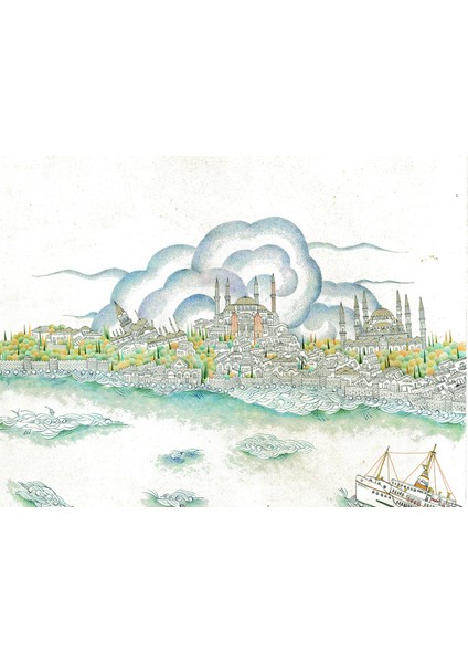Istanbul 3D Poster - 3 Boyutlu Tek Parça Duvar Kağıdı
