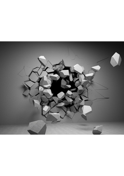 Taş Duvar 3D Poster - 3 Boyutlu Tek Parça Duvar Kağıdı