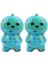 2 Pcs TTPU1252 Renkli Baskılı Smiley Yüz Bebek Yavaş Ribaund Dekompresyon Oyuncak (Mavi) (Yurt Dışından) 1