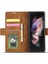 Samsung Galaxy Z Fold3 5g Kahverengi Için Forwenw Yağ Kenar Pu Kılıfı (Yurt Dışından) 4