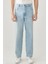 Loose Straight Fit Denim Jean Kot Pantolon 1