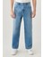 Loose Straight Fit Denim Jean Kot Pantolon 3
